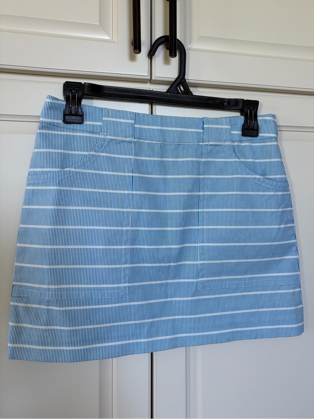 Kate Spade Saturday Light Blue and White Striped Mini Skirt